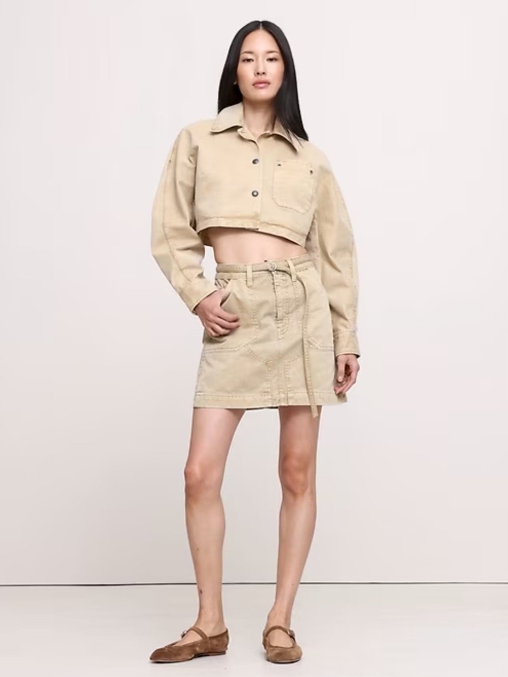 Banana Republic Ultra-Cropped Cotton Jacket sz M